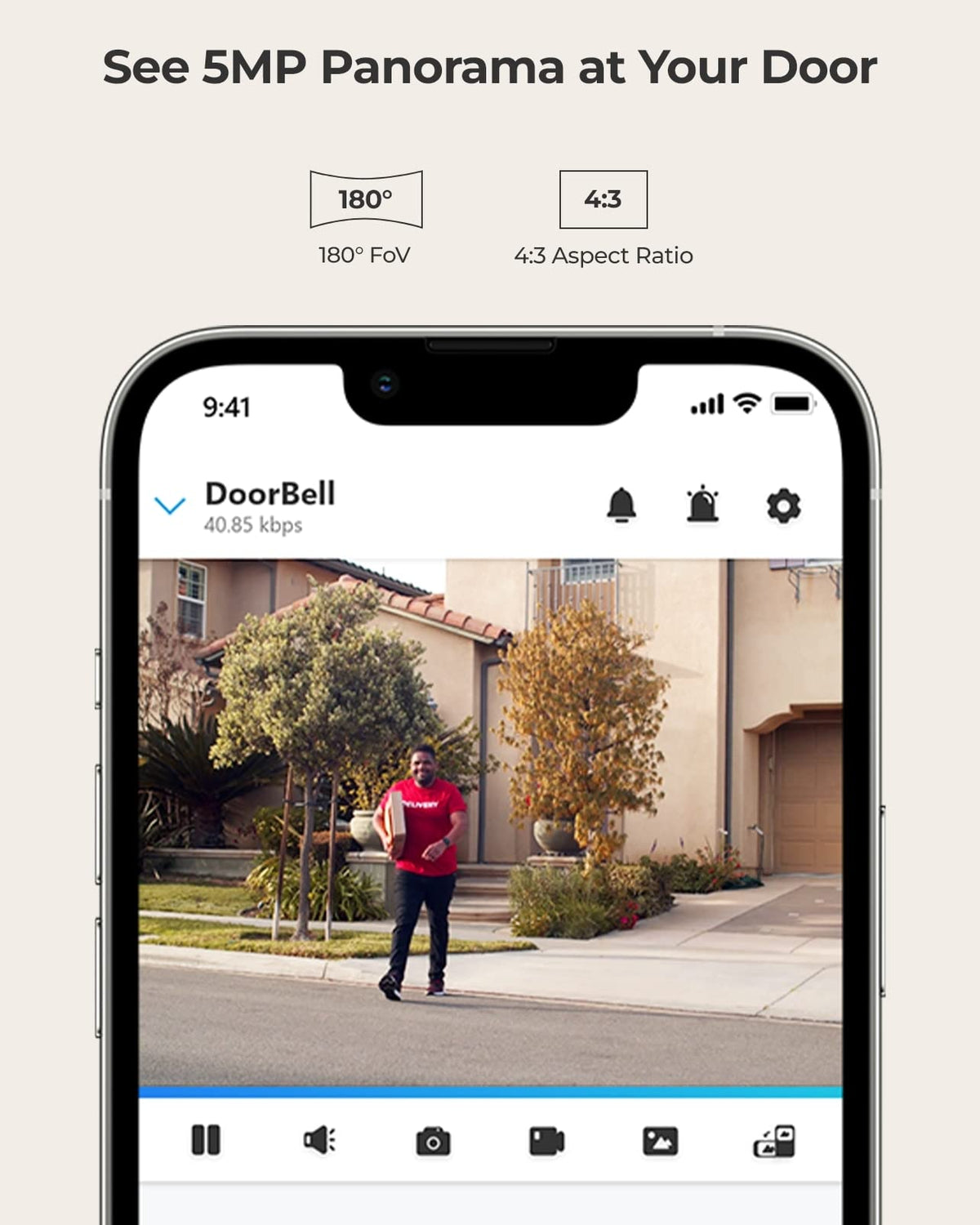 REOLINK Video Doorbell PoE Chime V2 included for instant room alerts.