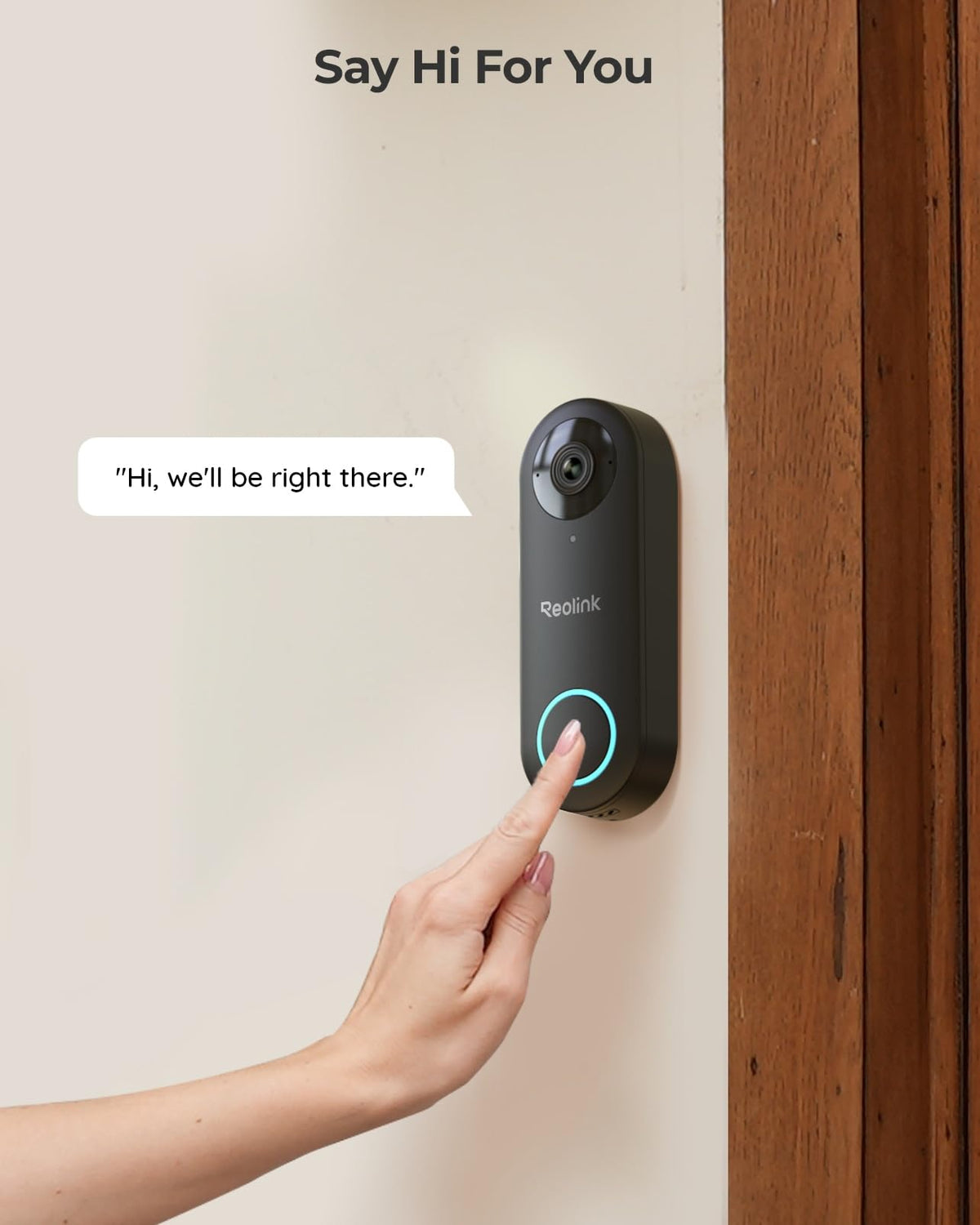 REOLINK Video Doorbell PoE humanoid detection reduces false alerts.