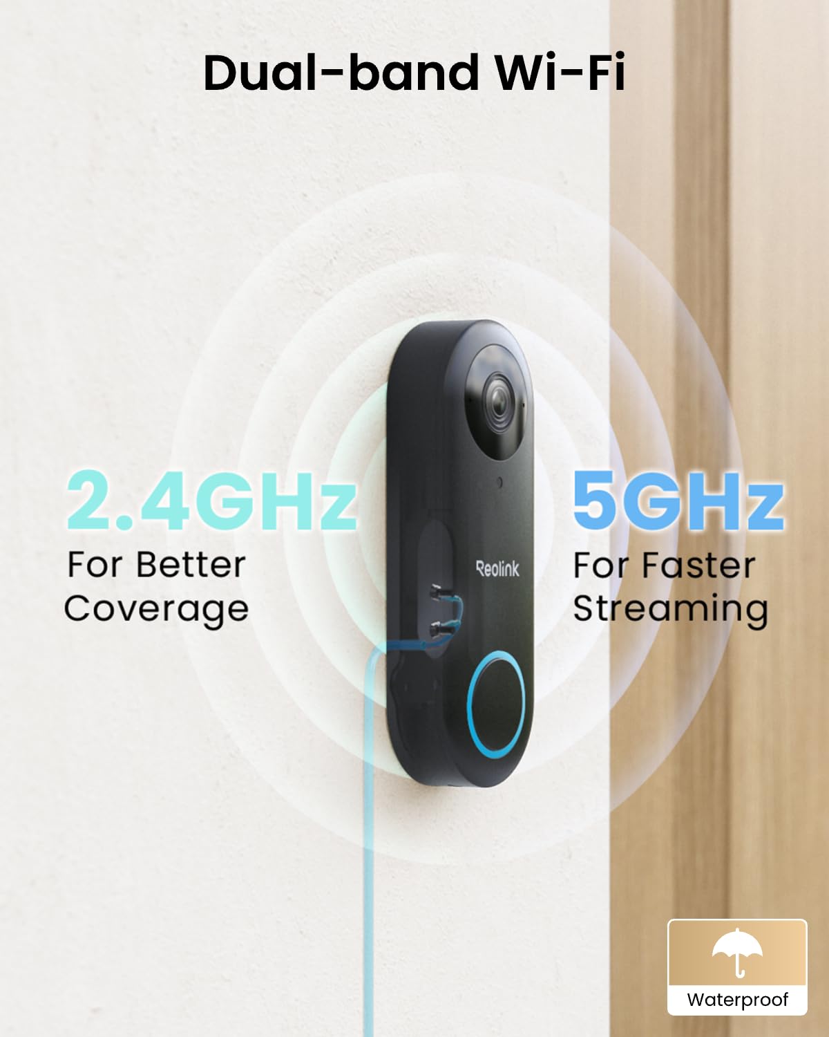 REOLINK Video Doorbell two-way audio lets you speak remotely