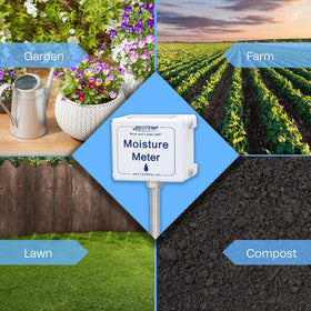 REOTEMP AAA battery-powered meter provides instant readings for quick soil checks.