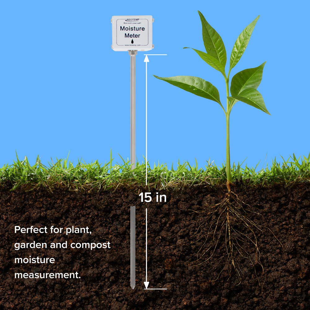 REOTEMP 0-10 wetness scale; user calibratable for diverse plant and compost needs.
