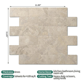 Reovatile kitchen backsplash tiles packaged for versatile layout options.