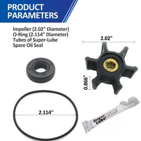 REPLACEMENTKITS.COM oil seal behind the impeller supports ready maintenance.