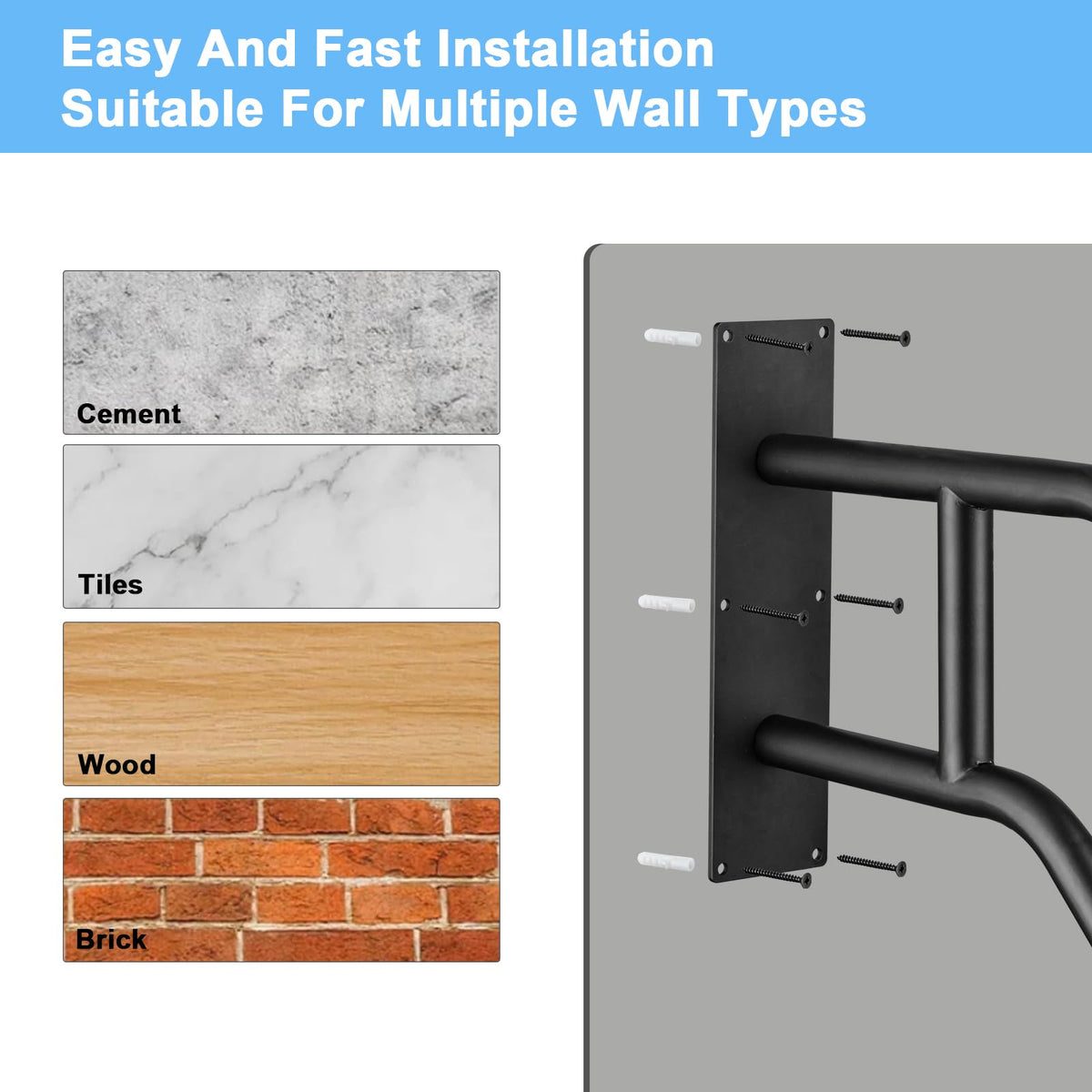 Repuskor durable anti-slip handrail provides stable daily use indoors and outdoors.