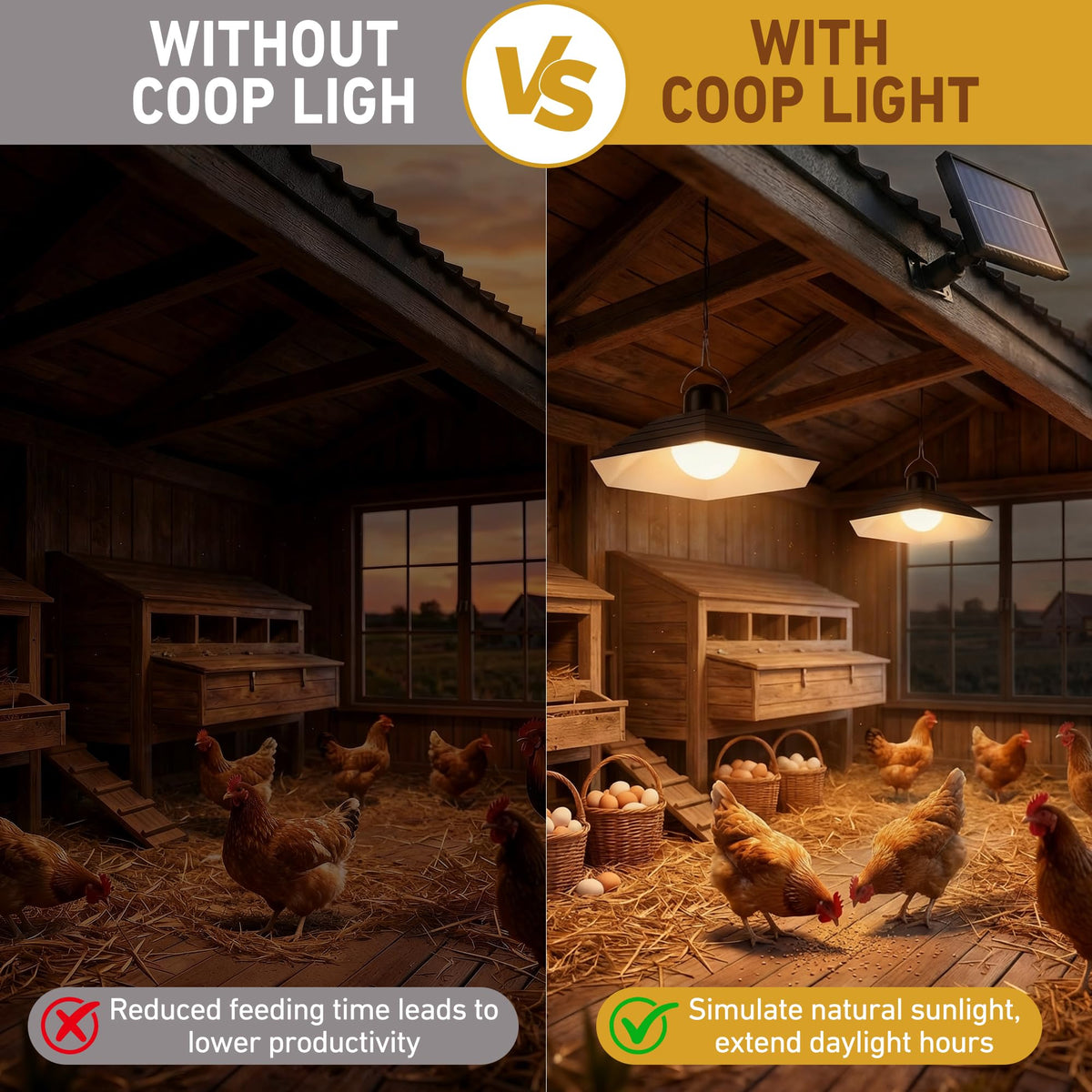 Rerekiki dual-head LEDs provide balanced warmth for hens and broilers