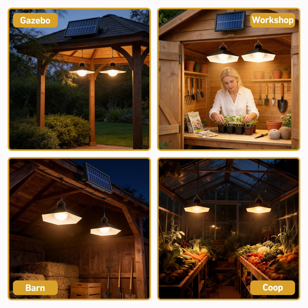 Rerekiki off-grid barn lighting is versatile for sheds and coops
