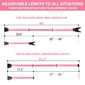 Rerishom door bar features a 1.57-inch diameter for strong support.