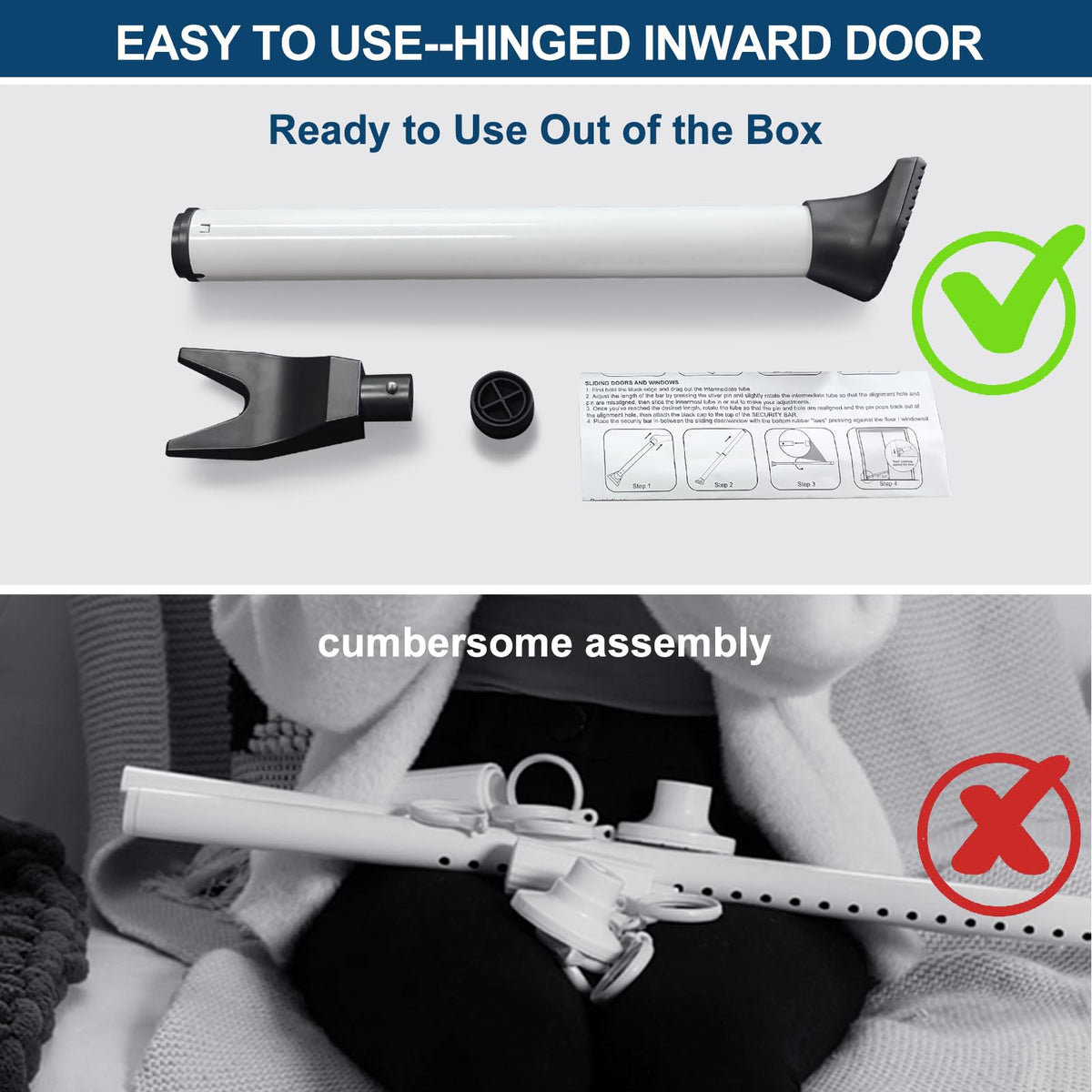 Rerishom door security bar 20-month warranty adds long-term assurance