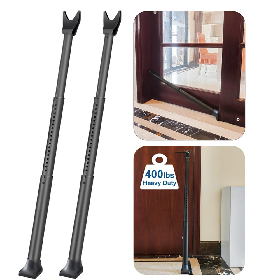 Rerishom door security bar with adjustable length fits various doors for secure entry.