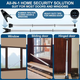 Rerishom door security bar adjustable length demonstrates flexible door fit