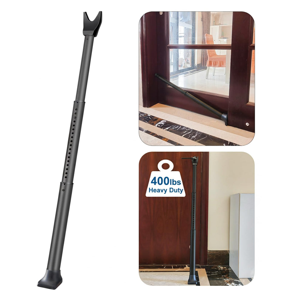 Rerishom door security bar, adjustable length, fits many doors for flexible protection.