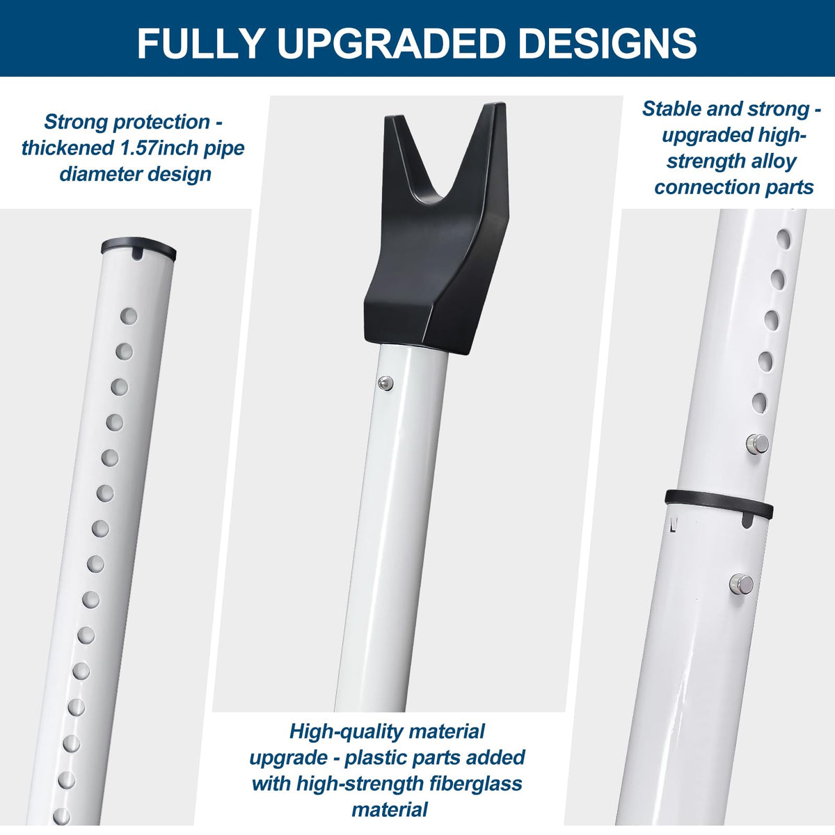 Rerishom door security bar 1.57-inch diameter highlights strong construction