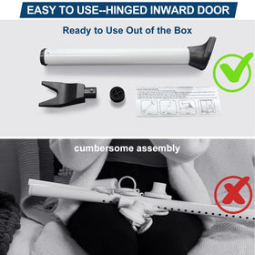 Rerishom door security bar requires no installation and is ready to deploy
