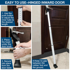 Rerishom door security bar requires no installation and is ready out of the box