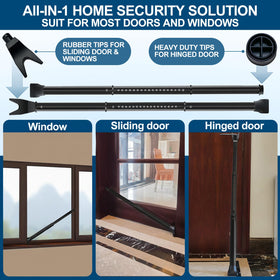 Rerishom door security bar features a 1.57-inch diameter for solid reinforcement.