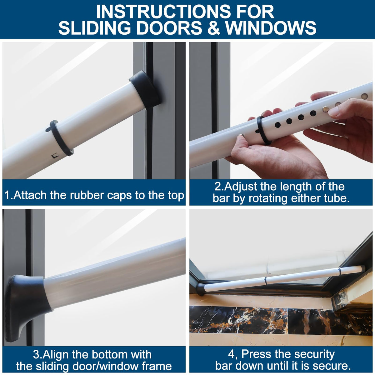Rerishom door security bar portable for travel and hotel stays