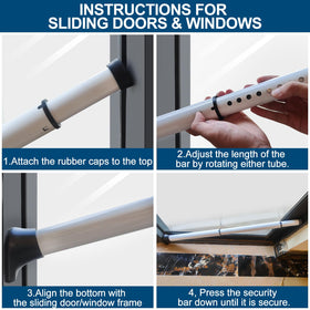 Rerishom door security bar portable for travel and hotel stays