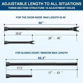 Rerishom security bar holds up to 400 lbs for sturdy, reliable protection.