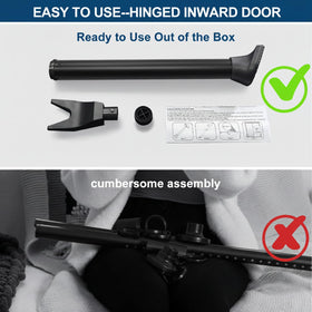 Rerishom screen-door hardware security bar adds an extra barrier against drafts.