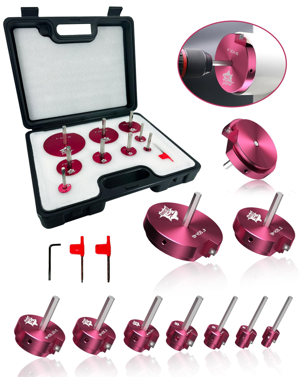 RESHARK PVC pipe reamer kit with 1/2 inch size for precise deburring
