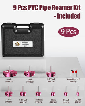 RESHARK PVC pipe reamer kit with 3/4 inch size for quick pipe fitting prep