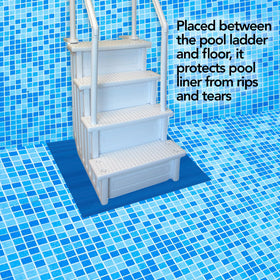 RESILIA Stay-Put ladder mat covers 36x36 inches for full base protection