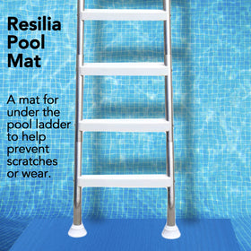 RESILIA Stay-Put ladder mat is chlorine resistant and durable