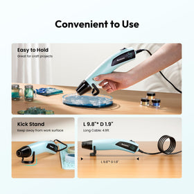 Resiners heat gun ergonomic design fits comfortably during long crafting sessions