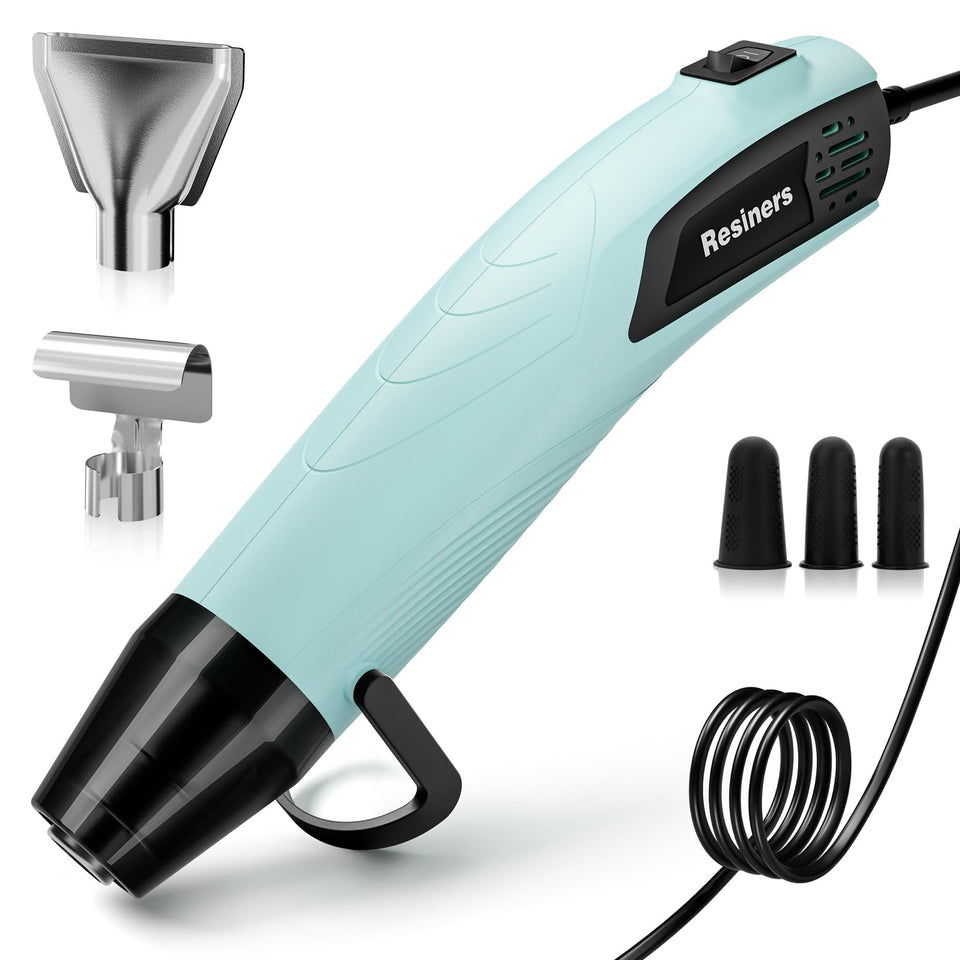 Resiners heat gun removes resin bubbles with precise heat for smooth finishes