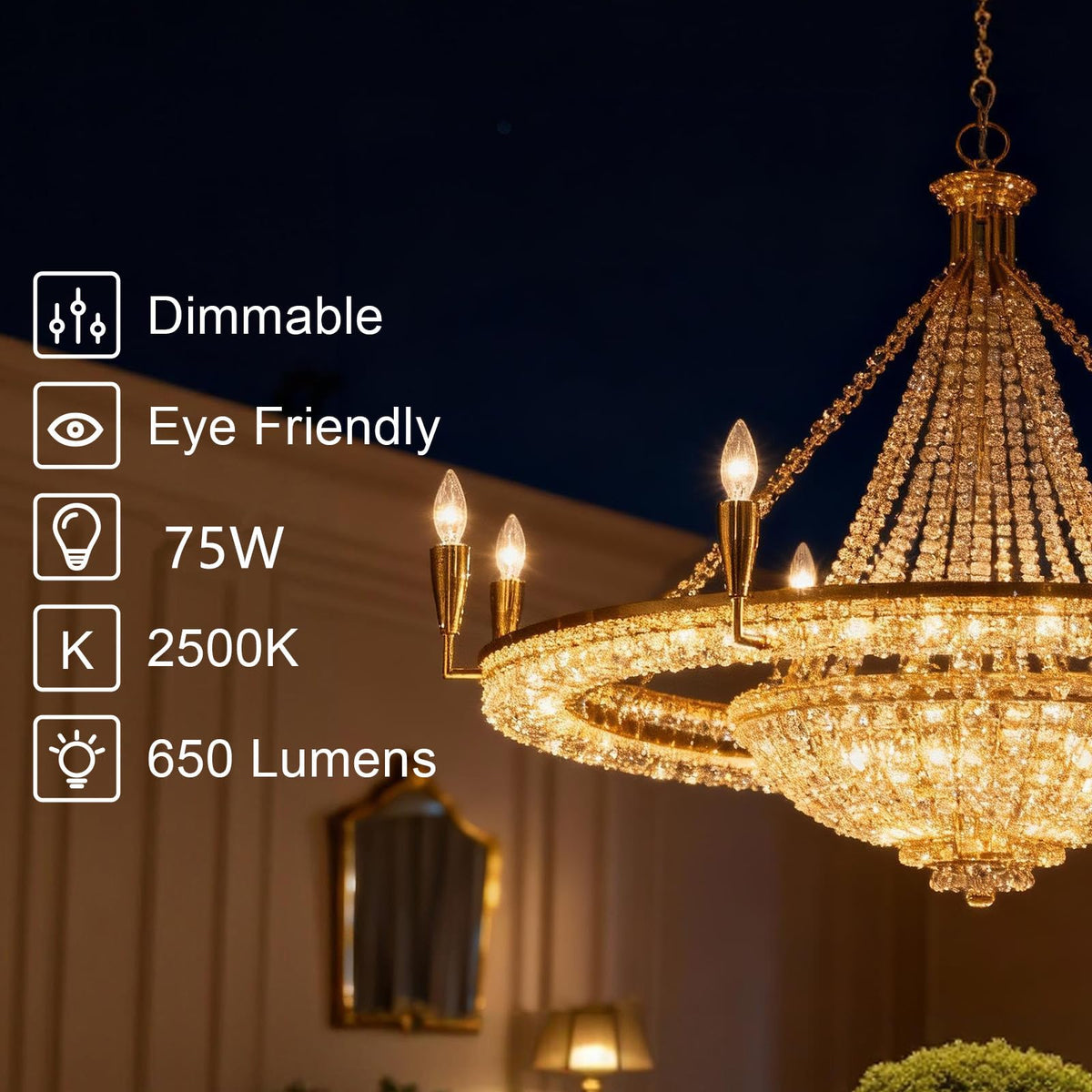 RESISPA bulb with 360-degree amber glow for ambient warmth.
