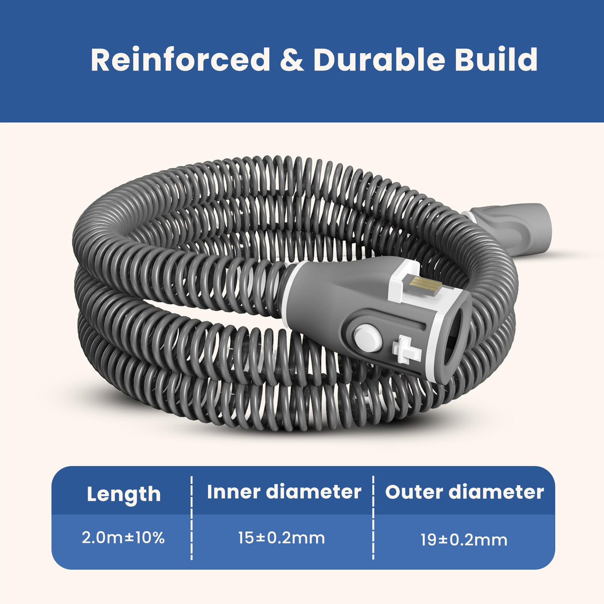 RespiraX Air Sense 10 hose packaging included, signaling quick compatibility.