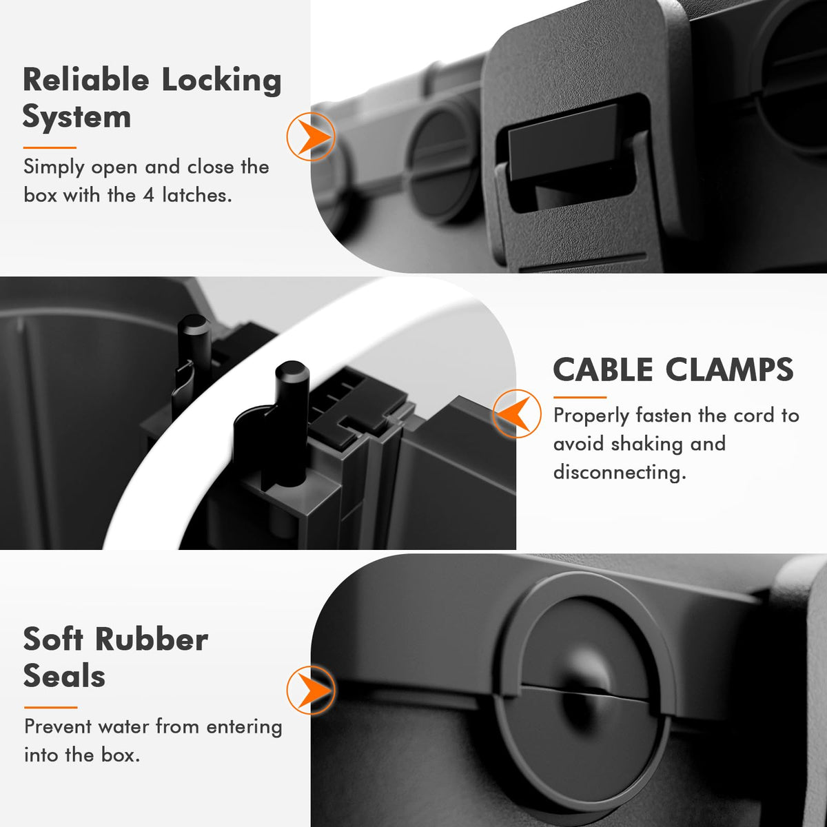 Restmo outdoor box large rear-mount view enables wall installation.