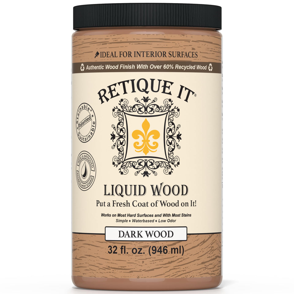 Retique It bottle with improved formula promises smoother application on wood projects.