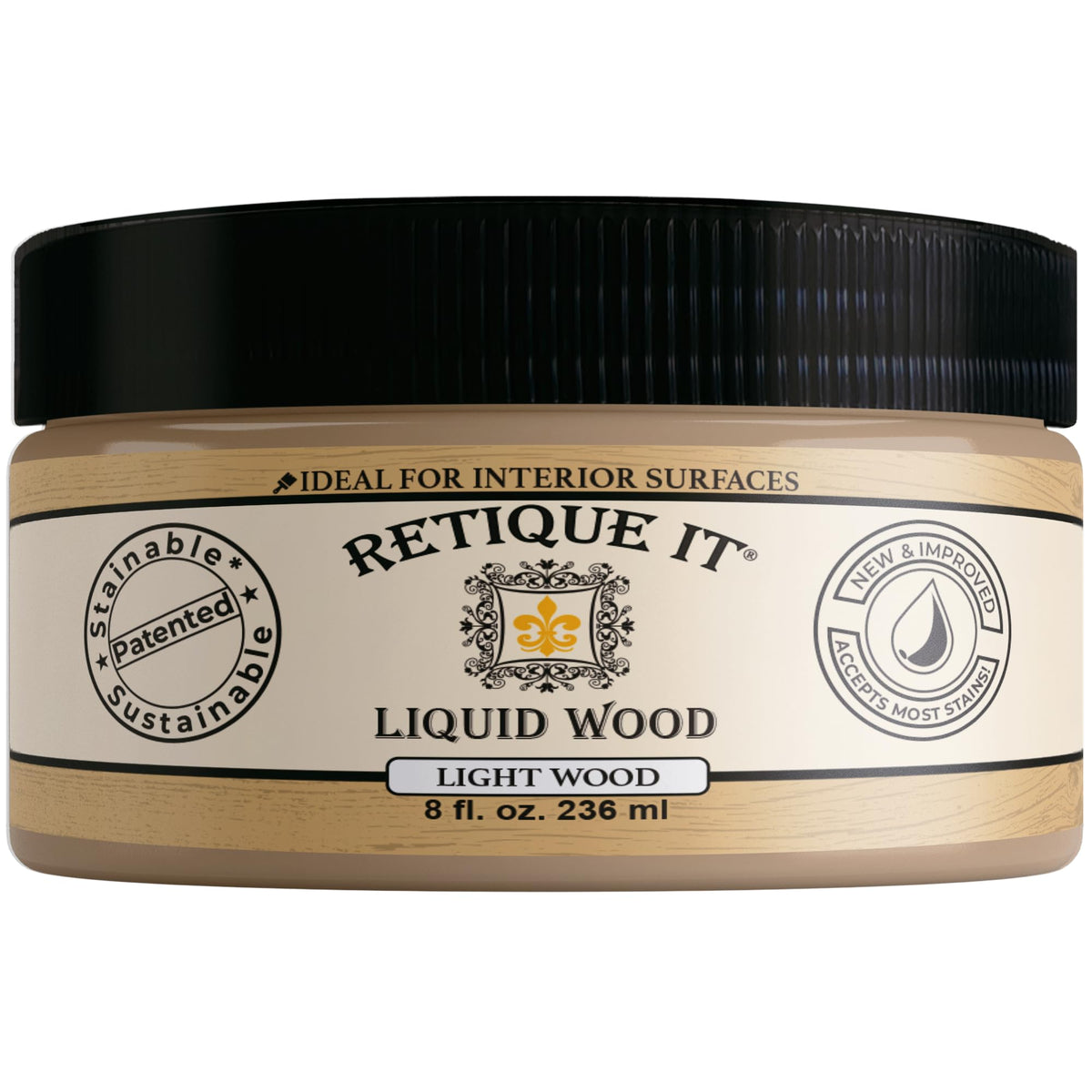 Retique It Light Wood Coating bottle ready for staining projects.