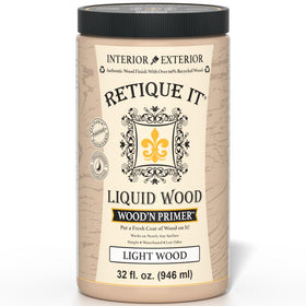 Retique It Wood'n Primer application showing strong stain adhesion.