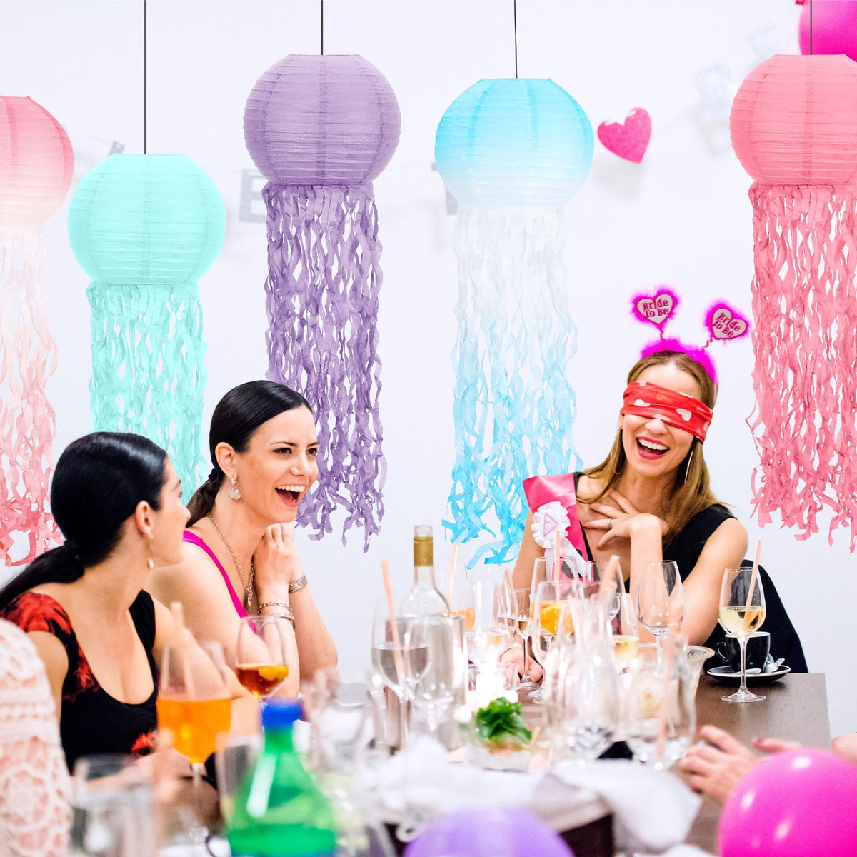 Retisee multicolor jellyfish lanterns offer durable, reusable ocean theme decoration