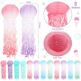 Retisee jellyfish lanterns feature iron frames for sturdy display