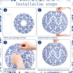 Retisee two pattern options for versatile blue and white decor