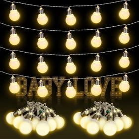 Retisee marquee light bulbs on a 138ft string for cozy indoor and outdoor celebrations.