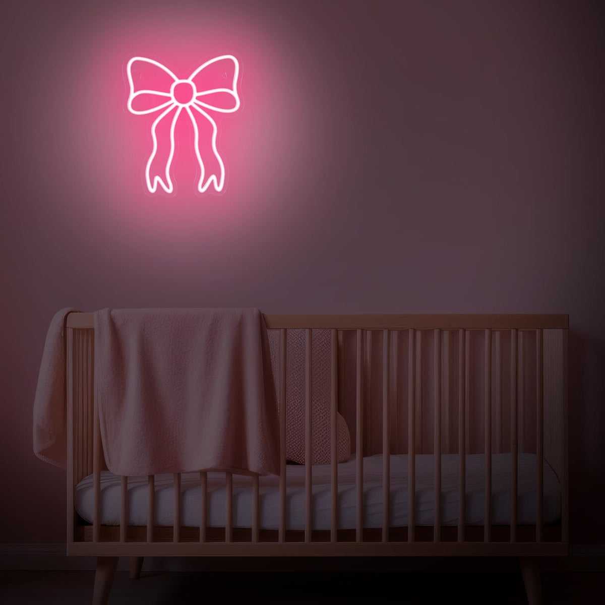 Retisee pink bow neon sign gift-ready decor for celebrations