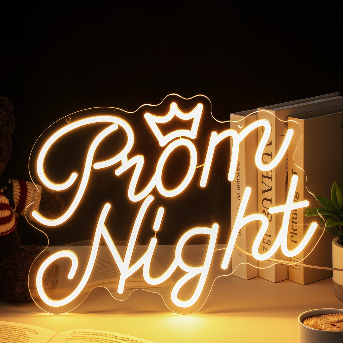 Retisee Prom Night neon sign with six brightness levels for versatile party lighting