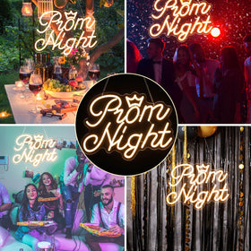 Retisee Prom Night neon sign creates a festive party backdrop