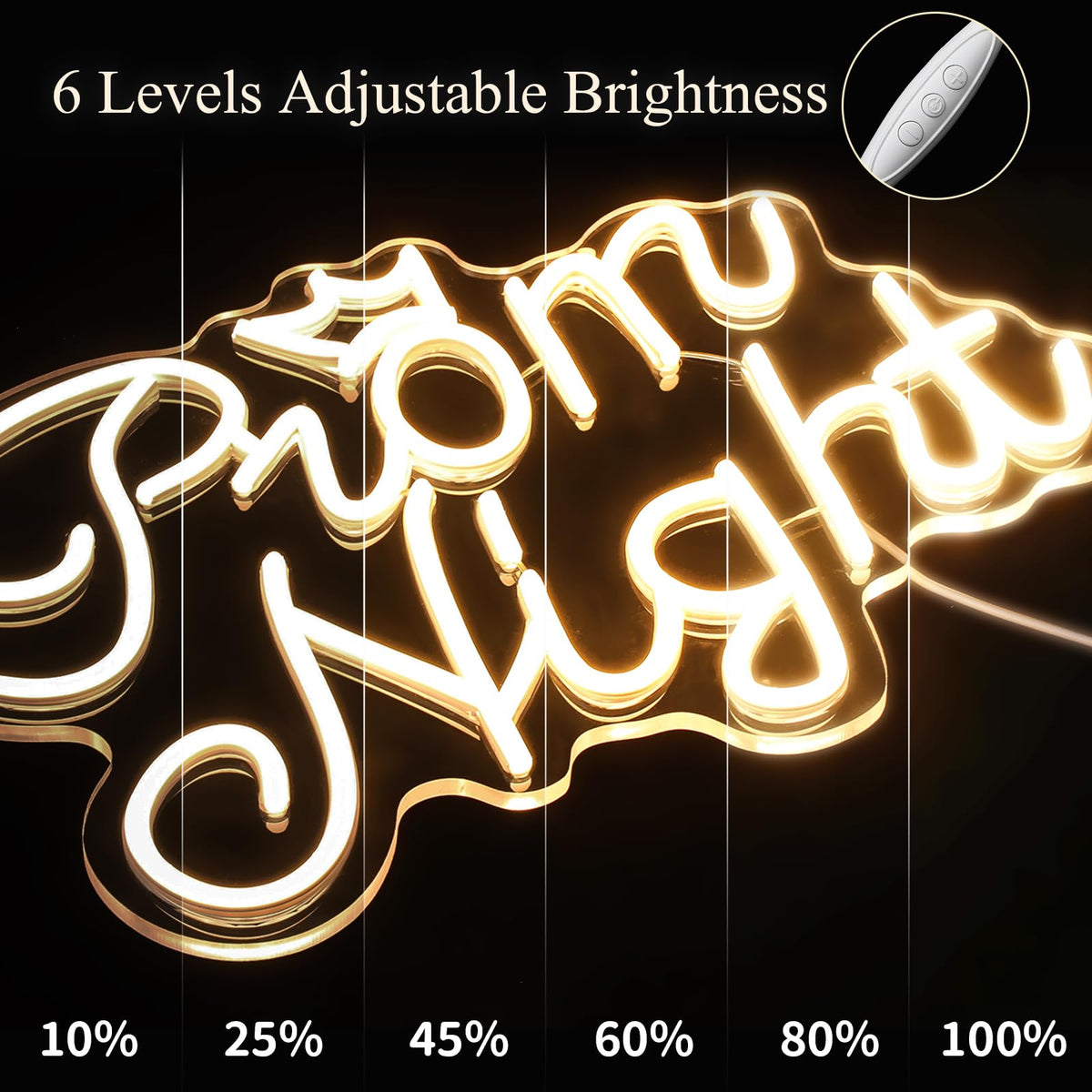 Retisee Prom Night neon sign USB powered for flexible placement