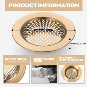 Retisee hair and food catcher prevents clogs during dishwashing.