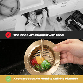 Retisee stainless steel sink strainer provides durable, long-lasting construction.
