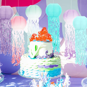Retisee hanging jellyfish lanterns suit walls, ceilings, doorways at events