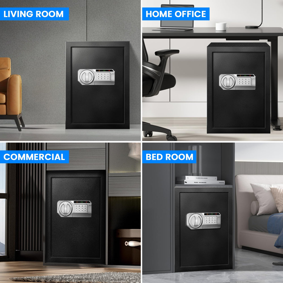 RETLLAS 2.5 Cu Ft Safe Box compact storage for cash, jewelry, and documents