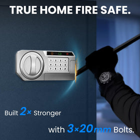RETLLAS 2.5 Cu Ft Safe Box external battery compartment ensures power in emergencies