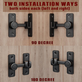 RETRIN barn door latch adhesive or screw mount fits any setup with easy installation.