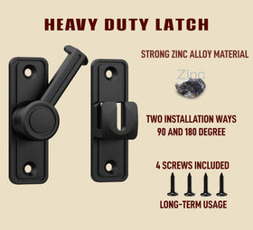 RETRIN barn door latch easy install with screws included for quick setup.